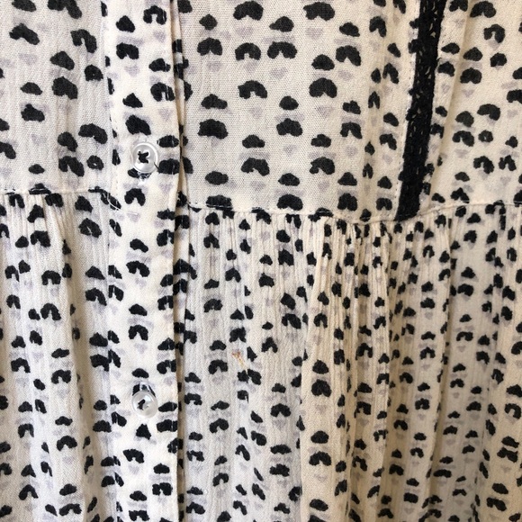Anthropologie blouse black and white print - Picture 2 of 4